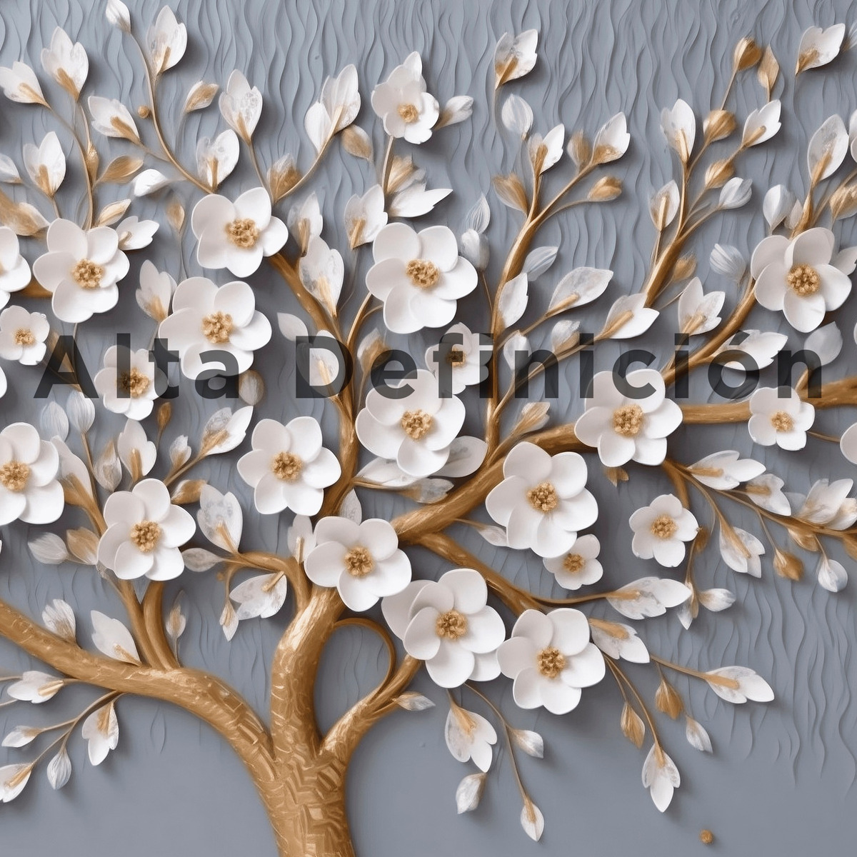Foto 4 pulgar | Cuadro Arbol Flores Canvas Artistico Sala Elegante 60x90 Hd