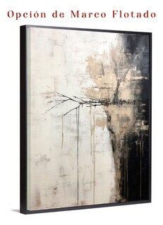 Foto 3 | Cuadro Canvas Arbol Abstracto Neutro Grande Moderno 100x70
