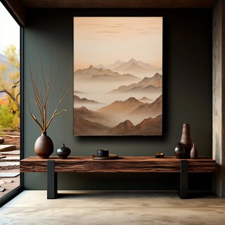 Foto 1 | Cuadro Paisaje Montañas Minimalista Moderno 100x70 Ultra Hd