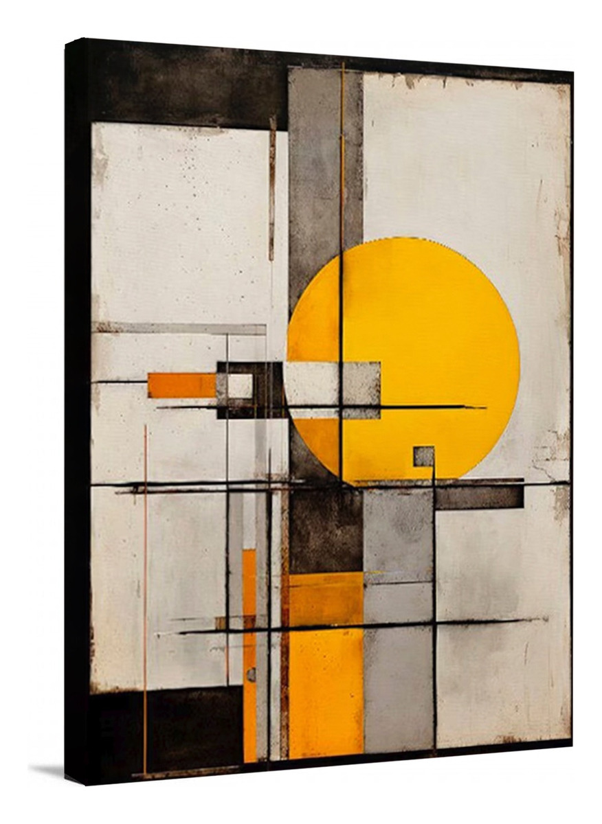 Foto 4 | Cuadro Canvas Abstracto Geométrico Original Arte Moderno Hd