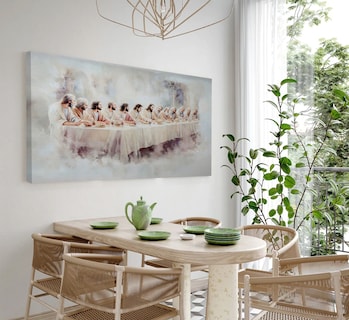 Foto 2 | Cuadros Última Cena Lienzo Canvas Estilo Oleo Arte Religioso