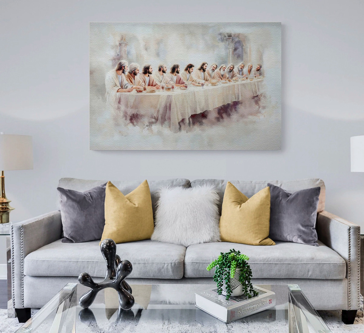 Foto 5 pulgar | Cuadros Última Cena Lienzo Canvas Estilo Oleo Arte Religioso