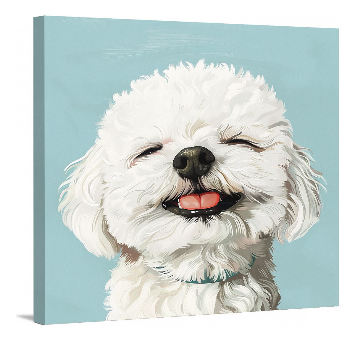 Cuadro Perros Retratos Varias Razas Canvas Decorativo 55x55