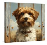Cuadro Perros Retratos Varias Razas Canvas Decorativo 55x55