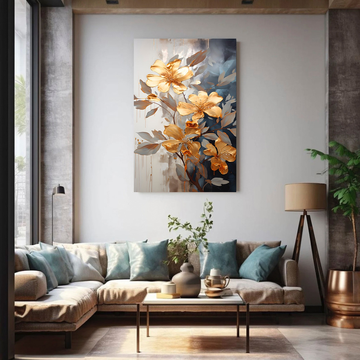 Cuadros Flores Elegante Abstracto Moderno Canvas Grueso60x90