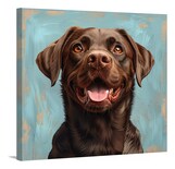 Cuadro Decorativo Labrador Retriever Mascota Retrato Canvas