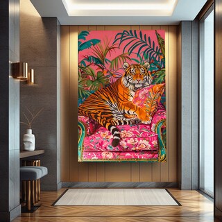 Foto 2 | Cuadros Tigres Exótico Decoración Maximalista Canvas Grueso