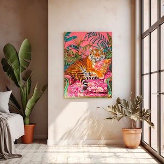 Foto 3 | Cuadros Tigres Exótico Decoración Maximalista Canvas Grueso