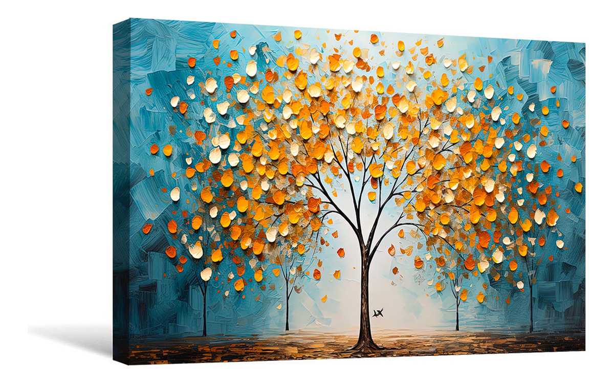 Foto 4 pulgar | Cuadro Arbol Flores Canvas Artistico Sala Elegante 60x90 Hd