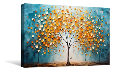 Foto 3 | Cuadro Arbol Flores Canvas Artistico Sala Elegante 60x90 Hd