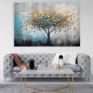 Foto 1 | Cuadro Arbol Flores Canvas Artistico Hd Sala Elegante 110x70