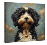 Cuadro Perros Retratos Varias Razas Canvas Decorativo 55x55