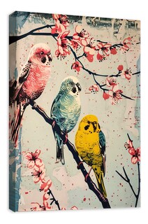 Foto 1 | Cuadro Pájaros Arte Oriental Cerezo Vintage Japones Canvas