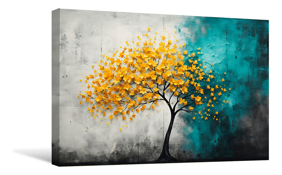 Foto 2 | Cuadro Arbol Flores Canvas Artistico Sala Elegante 60x90 Hd