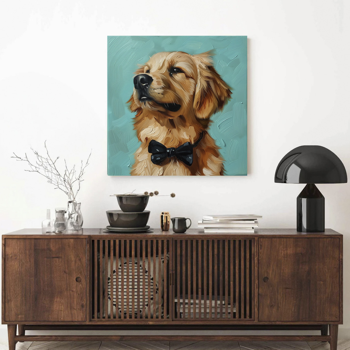 Foto 4 pulgar | Cuadro Decorativo Labrador Retriever Mascota  Retrato Canvas