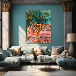 Foto 2 | Cuadros Tigres Exótico Decoración Maximalista Canvas Grueso