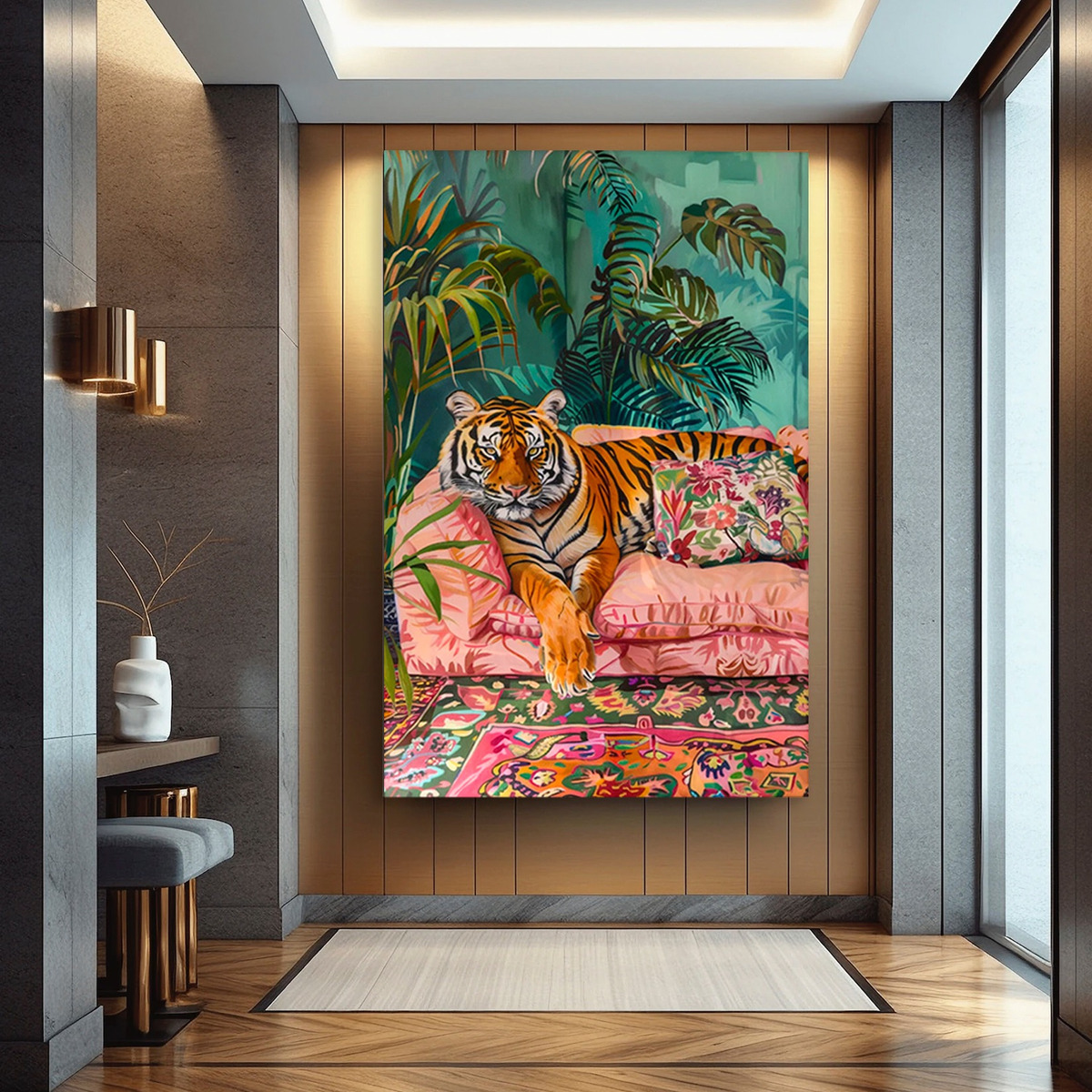 Foto 3 | Cuadros Tigres Exótico Decoración Maximalista Canvas Grueso