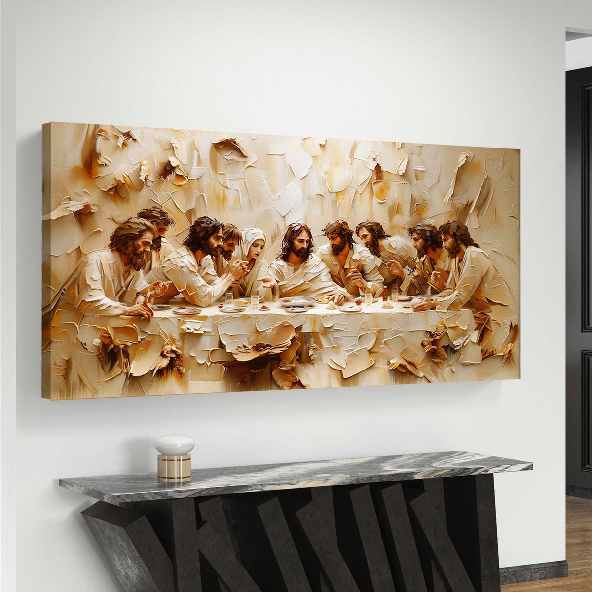 Cuadros Última Cena Lienzo Canvas Estilo Oleo Arte Religioso