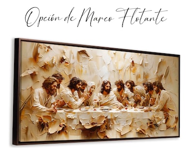 Foto 3 | Cuadros Última Cena Lienzo Canvas Estilo Oleo Arte Religioso