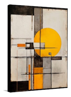 Foto 4 | Cuadro Canvas Abstracto Geométrico Original Moderno 60x90 Cm