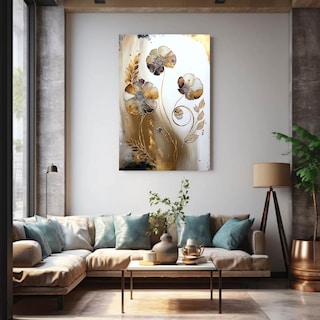 Foto 1 | Cuadros Flores Elegante Abstracto Moderno Canvas Grueso60x90