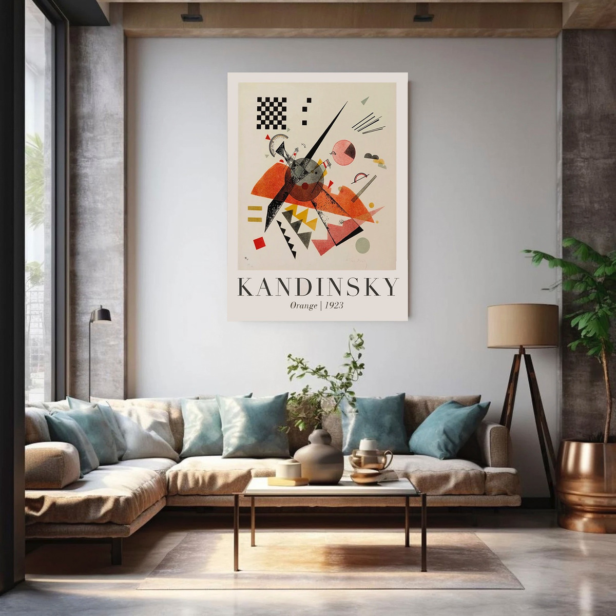 Foto 4 pulgar | Cuadros W. Kandinsky 110x80 Cm En Lienzo Canvas Artistico No Sintetico Con Bastidor Reforzado Listo Para Colgar Color Se