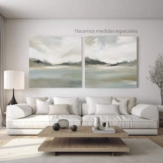 Foto 3 | Conjunto Cuadros Paisajes Abstractos Moderno Canvas 65x65cm