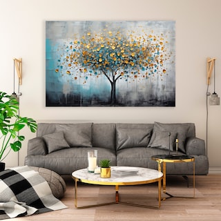 Foto 1 | Cuadro Arbol Flores Canvas Artistico Sala Elegante 60x90 Hd