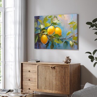 Foto 1 | Cuadro Limones Naranjas Canvas Estilo Galería 90x60cm.