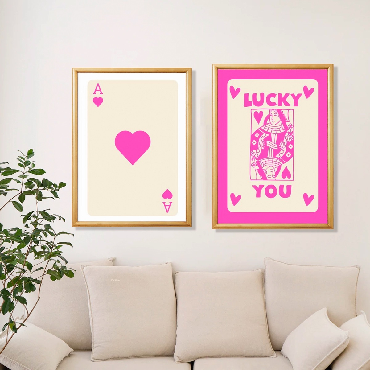 Foto 2 | Set Cuadros Modernos Trendy Retro Lucky You Marco Madera