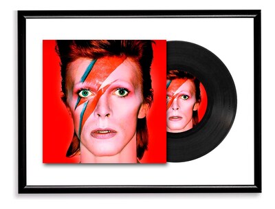 Foto 1 | Cuadro Disco Vinilo | 40x60cm Marco Negro (david Bowie)