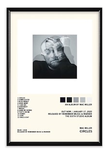 Foto 1 | Mac Miller Álbum Music Tracklist Cuadros Con Marco Madera