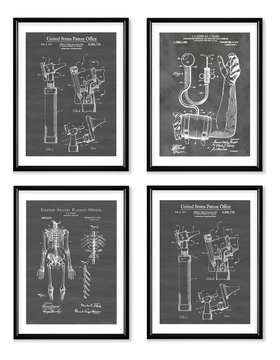 Foto 2 pulgar | Set 4 Cuadros Consultorio Médico Medicina Dr. Marcos Madera