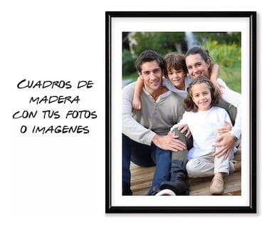 Foto 3 | 3 Cuadros Personalizados Marco Media Caña 50x70 Imprime Foto