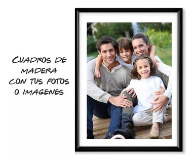 Foto 3 | 3 Cuadros Personalizados Marco Media Caña 40x60 Imprime Foto