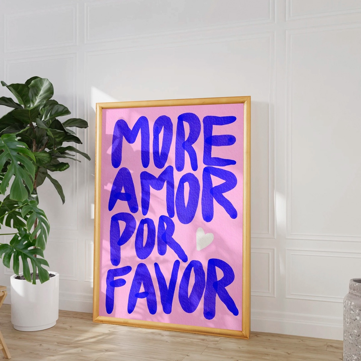 Foto 1 | Cuadro More Amor Decoración Aesthetic Modern Colorido Marco