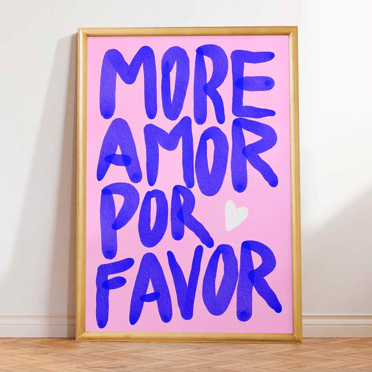 Foto 4 pulgar | Cuadro More Amor Decoración Aesthetic Modern Colorido Marco