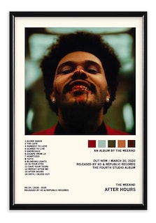 Foto 1 | The Weeknd Álbum Music Tracklist Cuadros Con Marco Madera