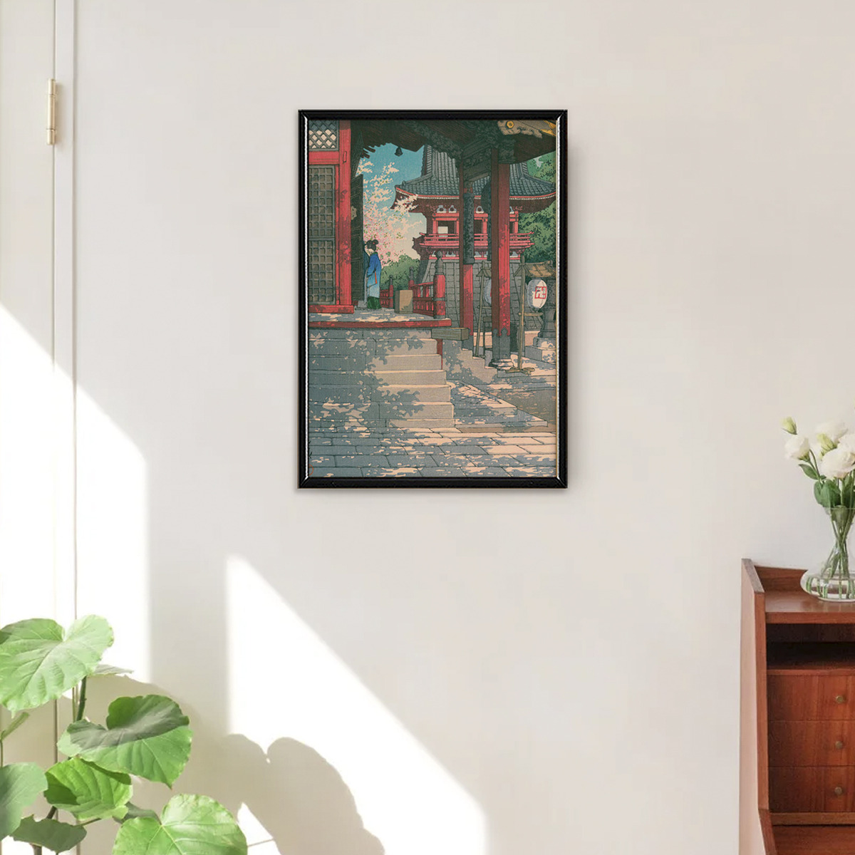 Cuadros Arte Japones Anime Vintage Marco Madera 40x60cm.