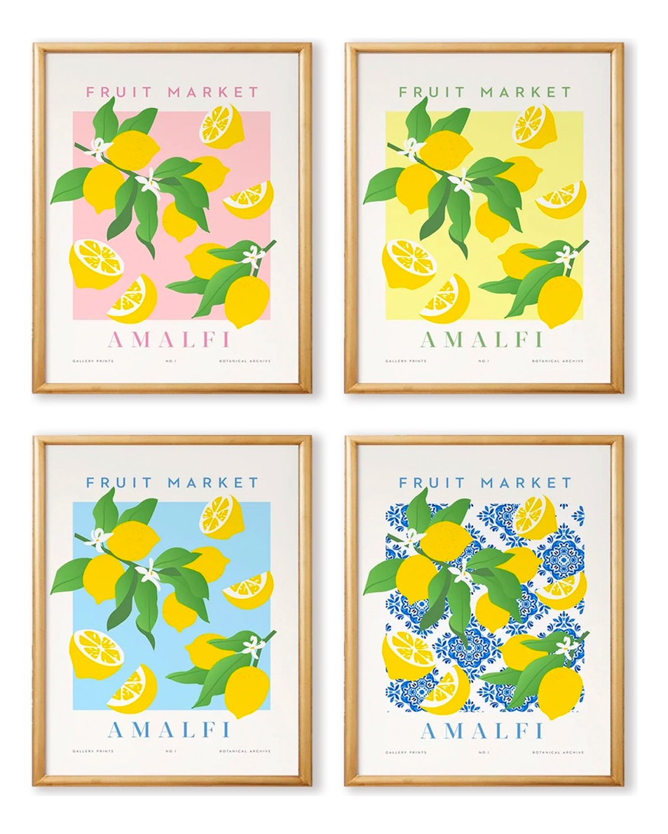 Foto 2 | Cuadro Limones Lemon Tree Vintage Fruit Market Marco Madera
