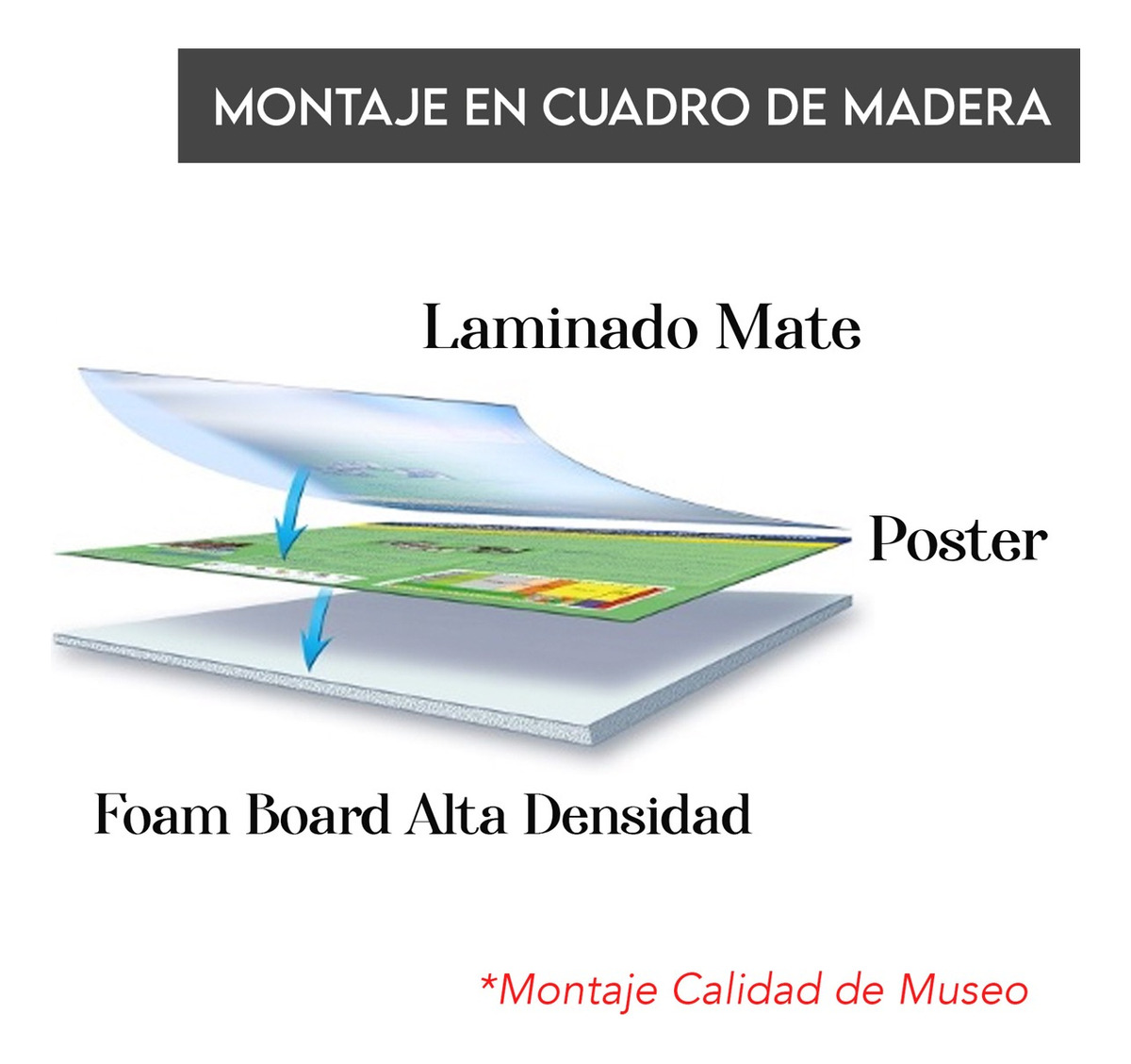 Foto 4 pulgar | Cuadro Emociones Sentimientos Educativo Con Marco De Madera