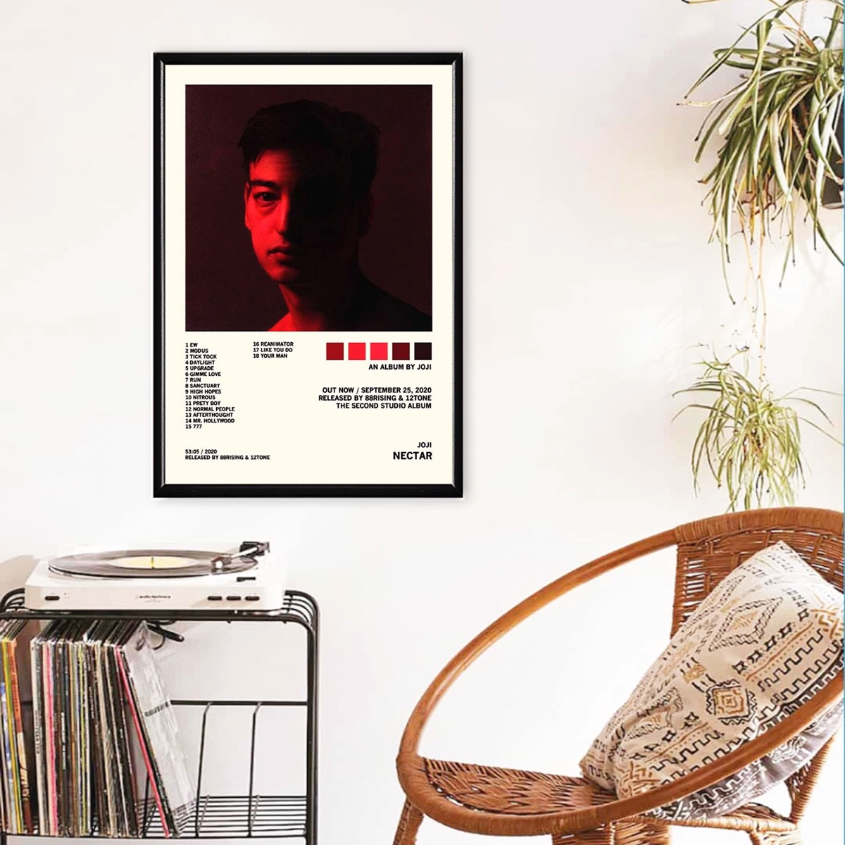 Foto 2 | Joji Álbum Music Tracklist Cuadro Con Marco Madera Laminado
