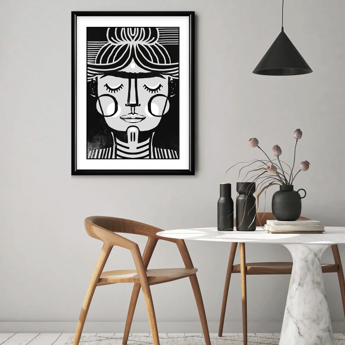 Cuadros Frida Kahlo Modernos Con Marco Madera  Laminados