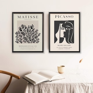 Foto 1 | Set 2 Cuadros Matisse Y Picasso Arte Moderno Marco Madera