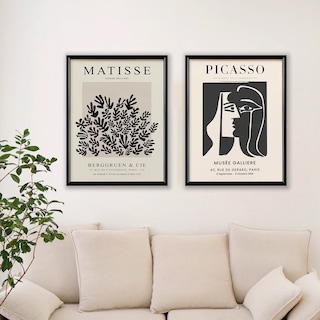 Foto 3 | Set 2 Cuadros Matisse Y Picasso Arte Moderno Marco Madera