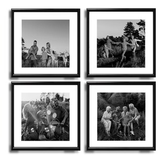 Foto 1 | Set 4 Cuadros Tu Foto Personalizado Marco Madera 30x30cm