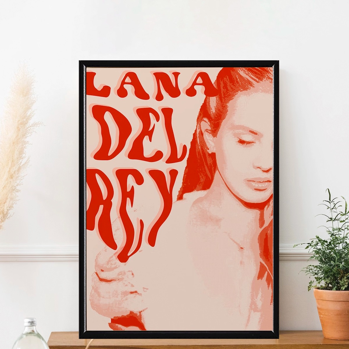 Foto 2 pulgar | Lana Del Rey Arte Aesthetic Cuadro Con Marco Madera Premium