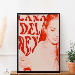 Foto 1 | Lana Del Rey Arte Aesthetic Cuadro Con Marco Madera Premium