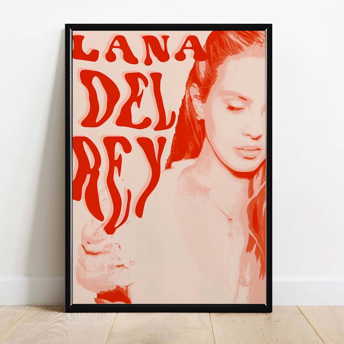 Foto 4 pulgar | Lana Del Rey Arte Aesthetic Cuadro Con Marco Madera Premium