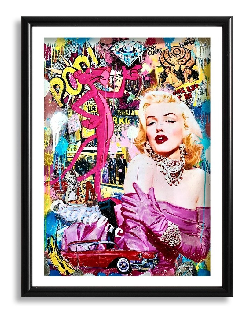 Foto 2 pulgar | Cuadro Decorativo Marilyn Monroe Grafiti Para Estética Sala